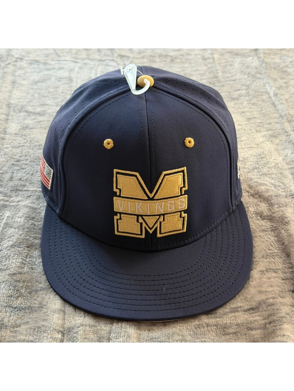 Vikings Baseball Hat The Game PRO GP521 Men's M Navy Gold Fitted Cap